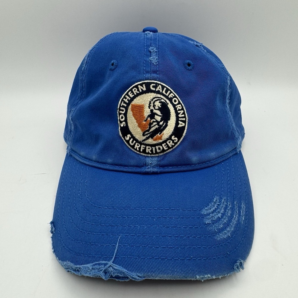 Fossil Southern California Surfriders Hat Cap Surfer Blue Adjustable Distressed